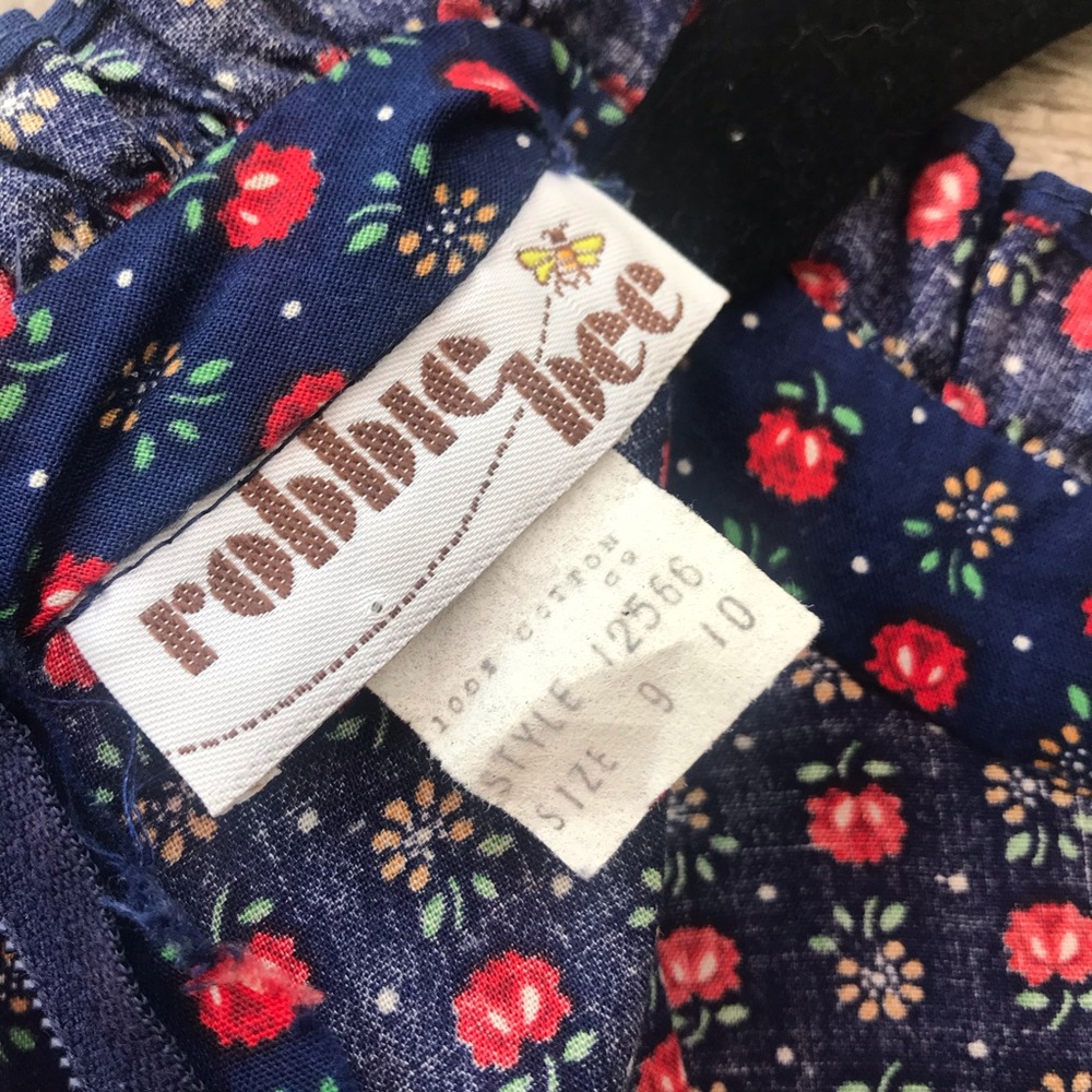Vintage Robbie Bee Floral Prairie Dress Cottagecore Country Mock Neck Midi - Picture 4 of 9